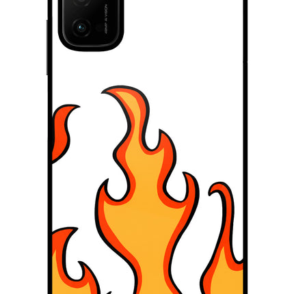 Fired Up – White Poco M3 Pro 5G Glass Case