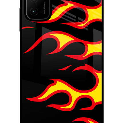 Side Sweep Flames Poco M3 Pro 5G Glass Case