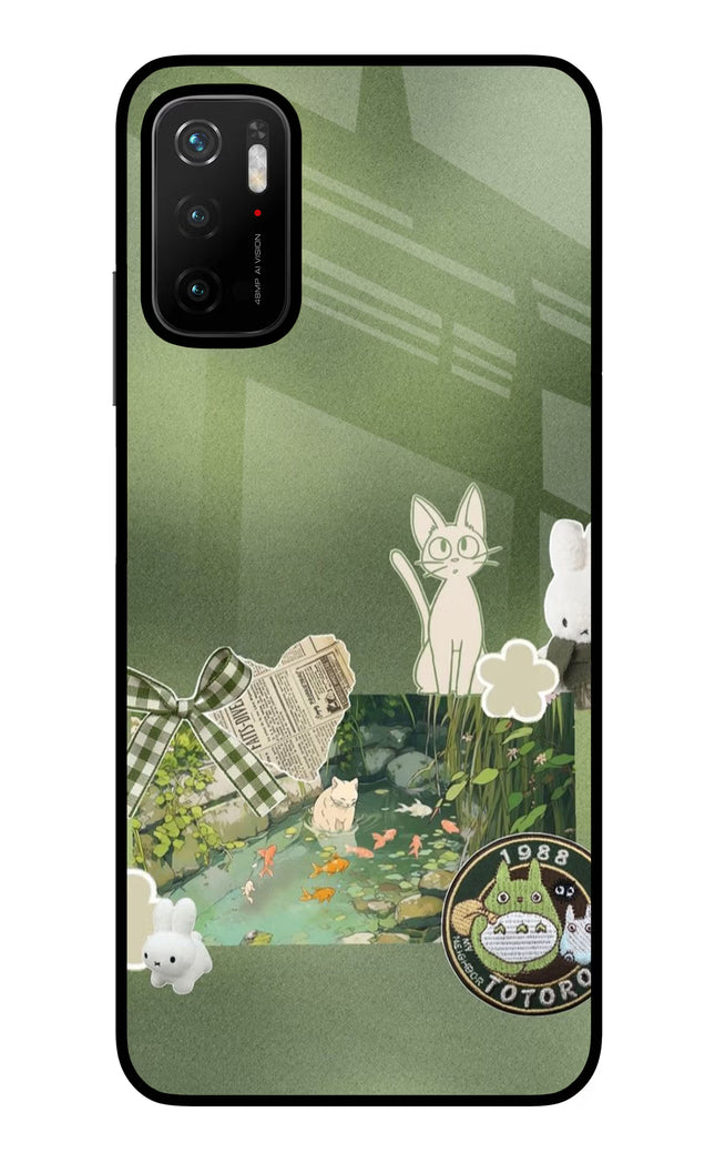 Aesthetic anime Poco M3 Pro 5G Glass Case