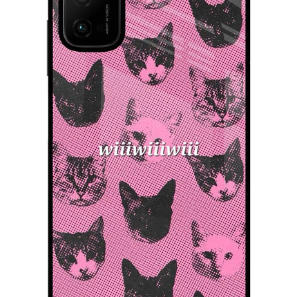 Pink Cats Poco M3 Pro 5G Glass Case