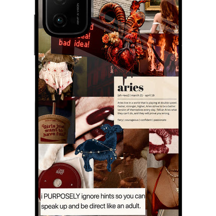 Zodiac Aries Poco M3 Pro 5G Glass Case
