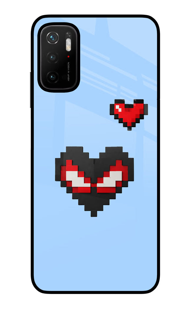 Peter Heart Poco M3 Pro 5G Glass Case