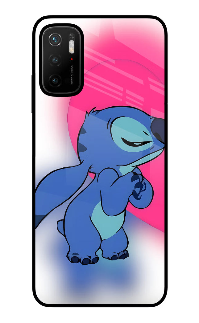 Stitch Hug Poco M3 Pro 5G Glass Case