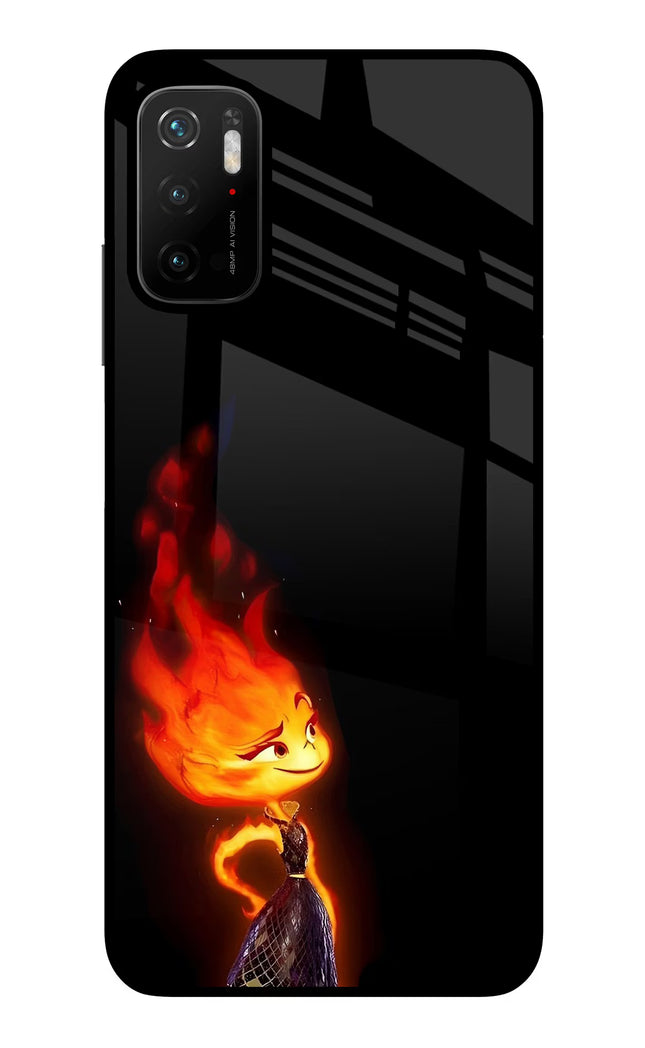 Ember Flame Poco M3 Pro 5G Glass Case