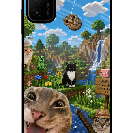 Minecraft Cat Chaos Poco M3 Pro 5G Glass Case