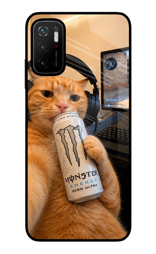 Gamer Cat Energy Poco M3 Pro 5G Glass Case