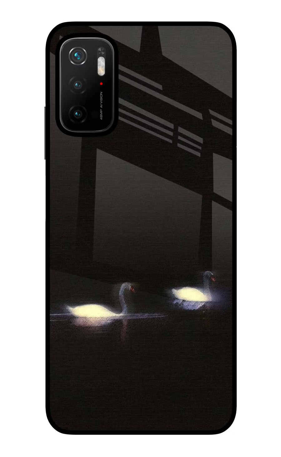 Silent Swans Poco M3 Pro 5G Back Cover, Glass case