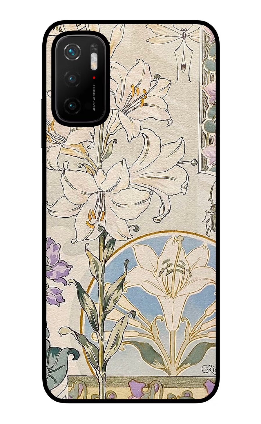 White Lily Poco M3 Pro 5G Back Cover, Glass case