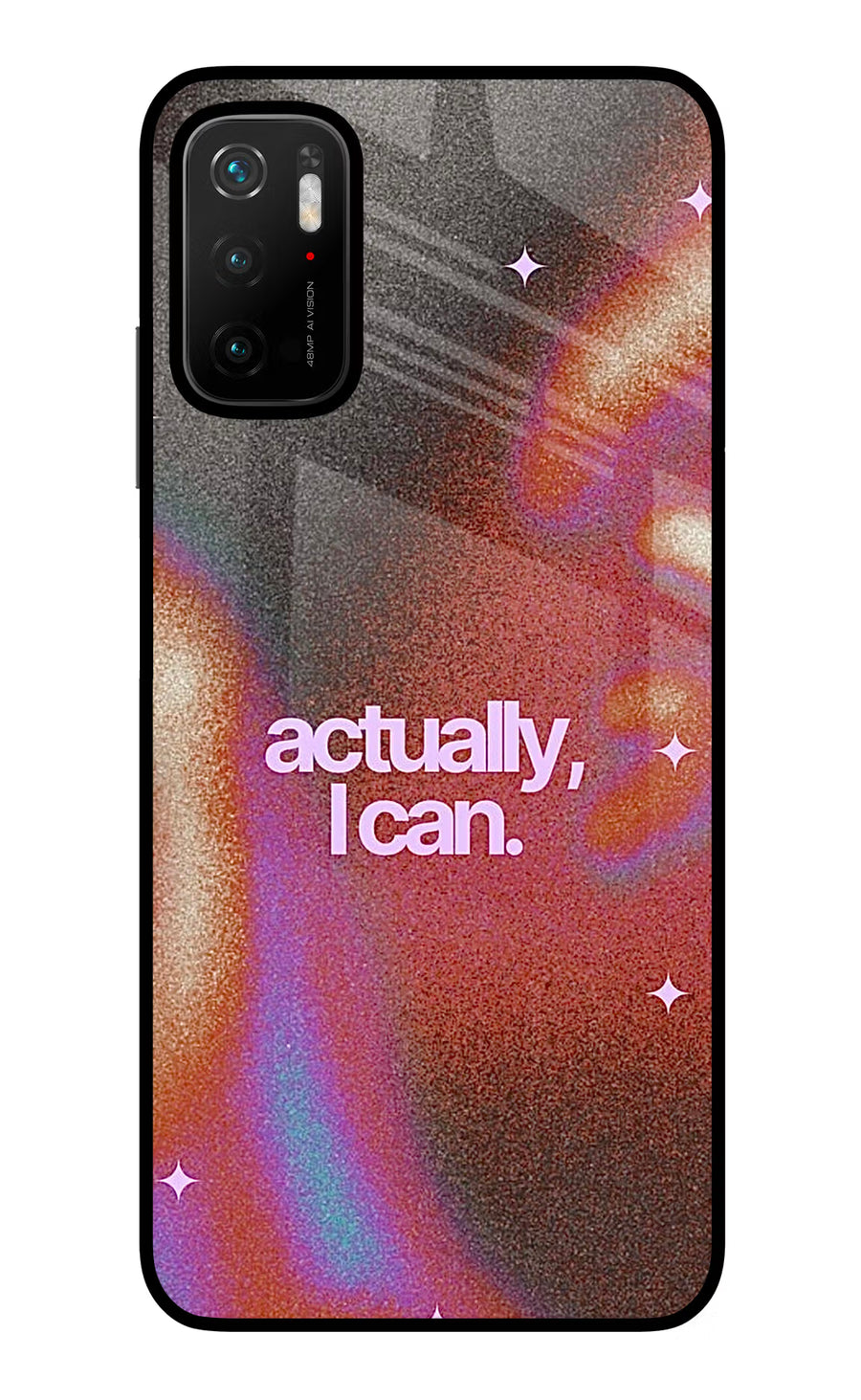 Pink Aura Poco M3 Pro 5G Back Cover, Glass case