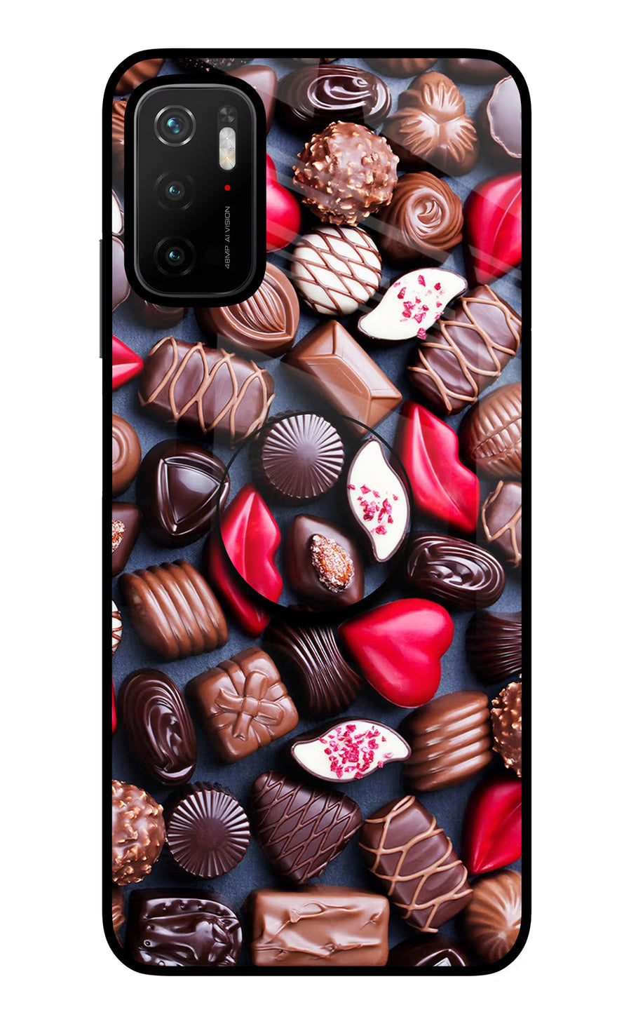 Chocolates Poco M3 Pro 5G Pop Case, Glass case