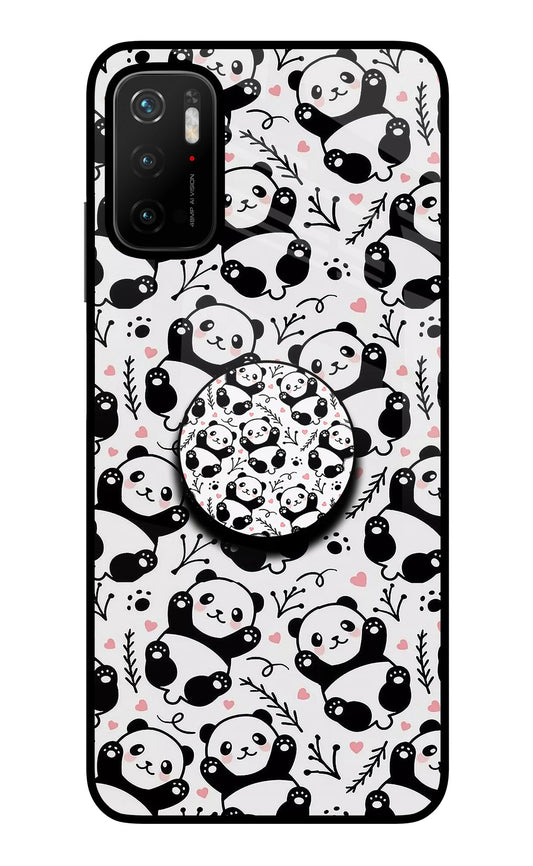 Cute Panda Poco M3 Pro 5G Glass Case