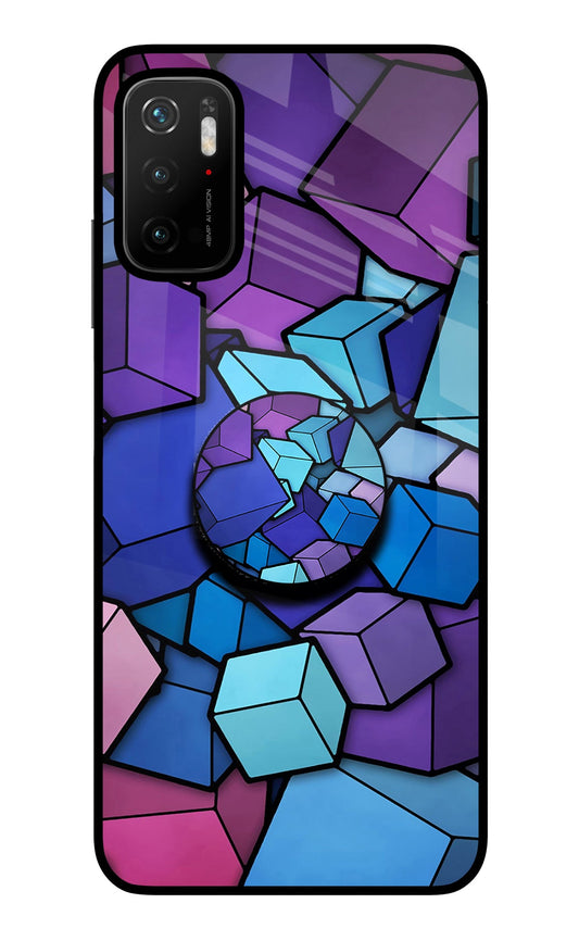 Cubic Abstract Poco M3 Pro 5G Glass Case
