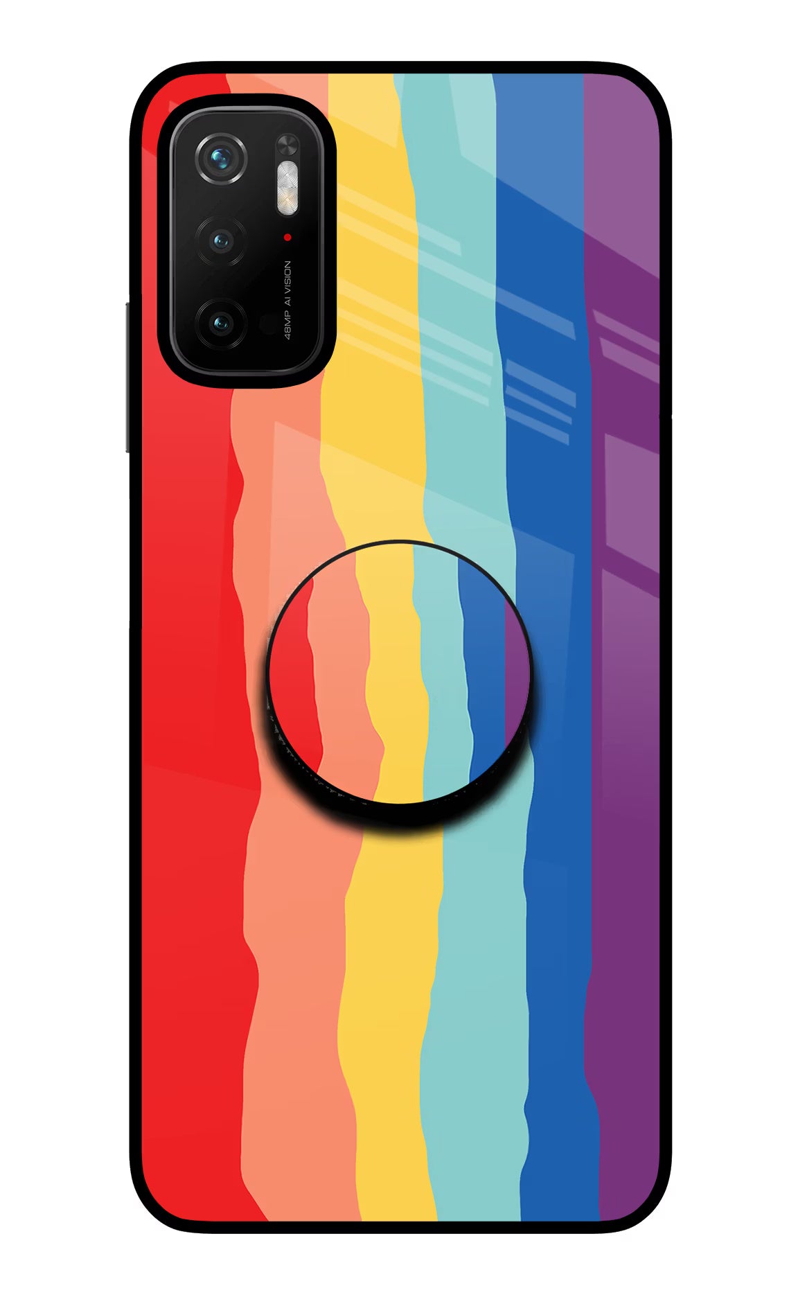 Rainbow Poco M3 Pro 5G Pop Case by Casekaro