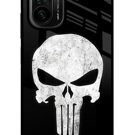 Punisher Skull Mi 11X/11X Pro Glass Case Back Cover by Casekaro