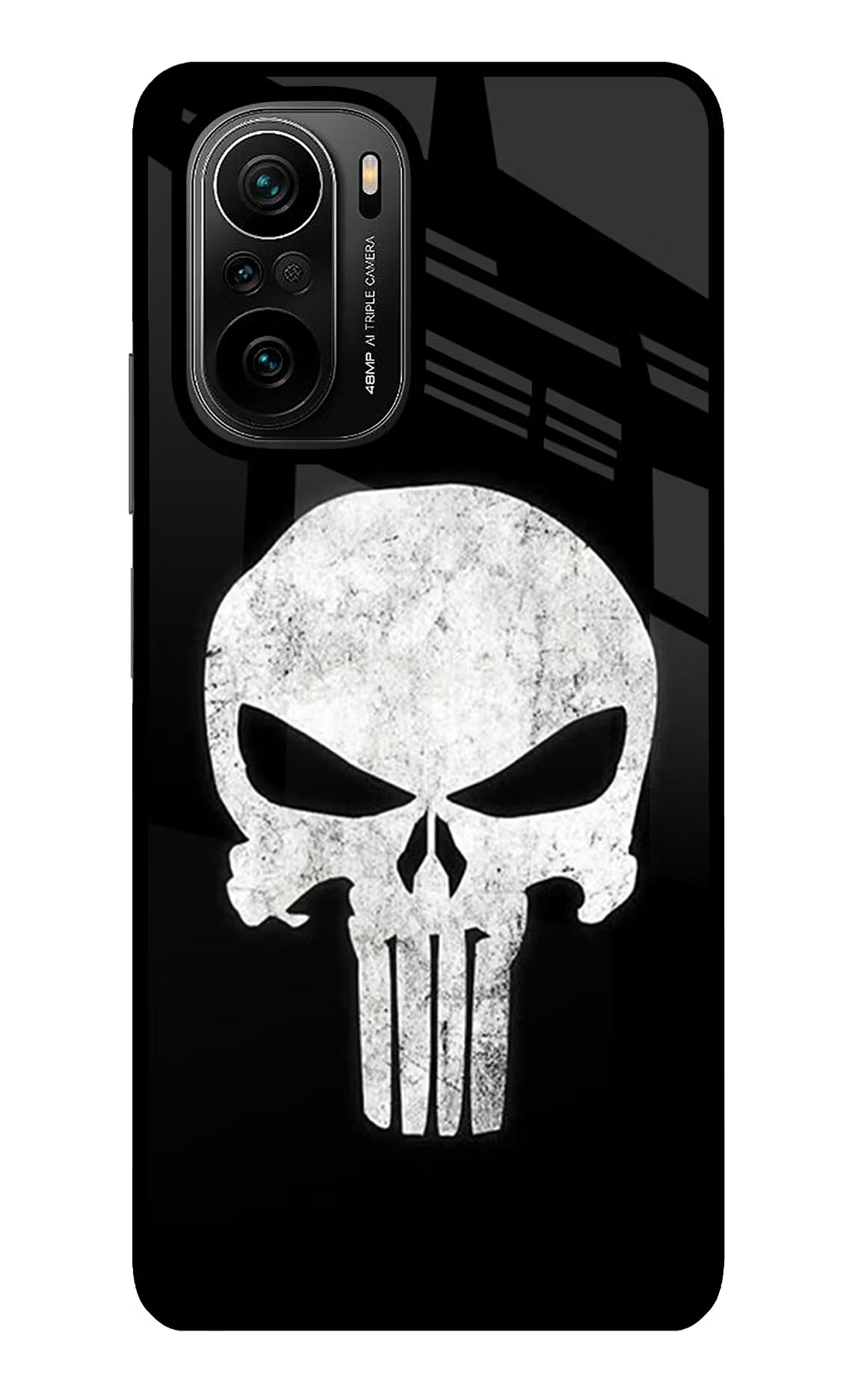 Punisher Skull Mi 11X/11X Pro Glass Case Back Cover by Casekaro