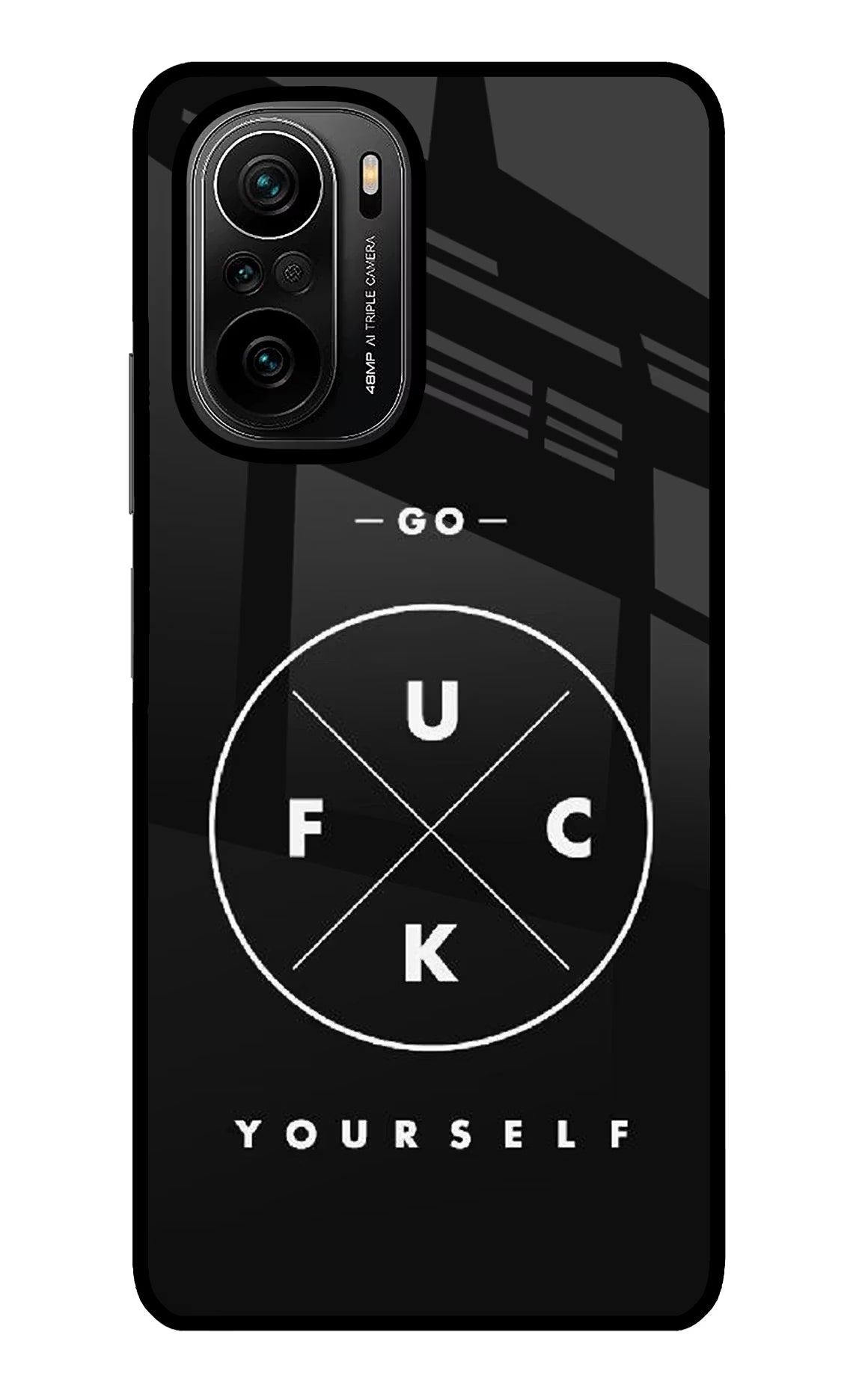 Go Fuck Yourself Mi 11X/11X Pro Glass Case Back Cover by Casekaro