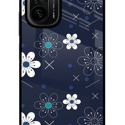 Flowers Mi 11X/11X Pro Glass Case Back Cover by Casekaro