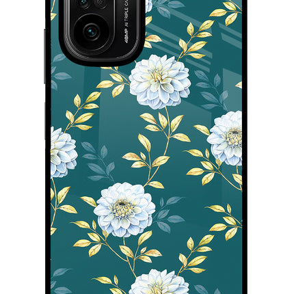 Flowers Mi 11X/11X Pro Glass Case Back Cover by Casekaro