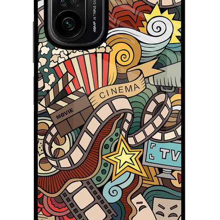 Cinema Abstract Mi 11X/11X Pro Glass Case Back Cover by Casekaro