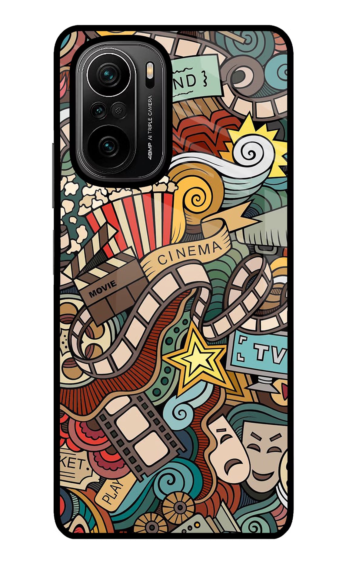 Cinema Abstract Mi 11X/11X Pro Glass Case Back Cover by Casekaro
