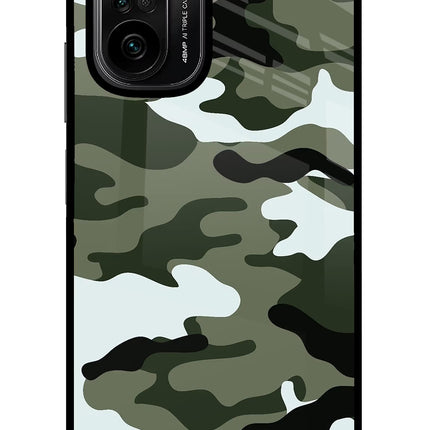 Camouflage Mi 11X/11X Pro Glass Case Back Cover by Casekaro