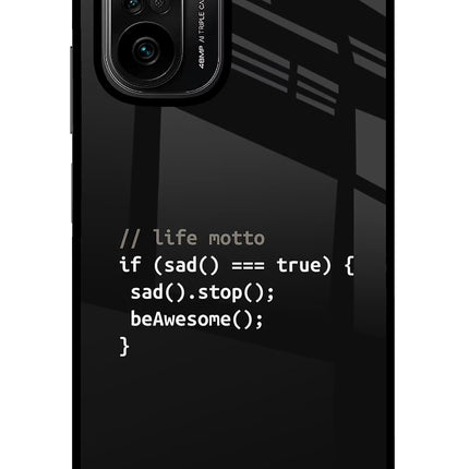 Life Motto Code Mi 11X/11X Pro Glass Case Back Cover by Casekaro