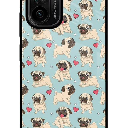 Pug Dog Mi 11X/11X Pro Glass Case Back Cover by Casekaro