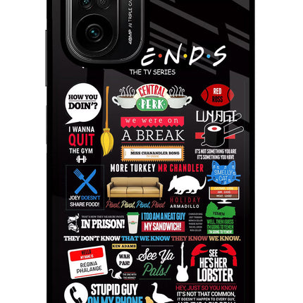 FRIENDS Mi 11X/11X Pro Glass Case Back Cover by Casekaro
