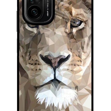 Lion Art Mi 11X/11X Pro Glass Case Back Cover by Casekaro