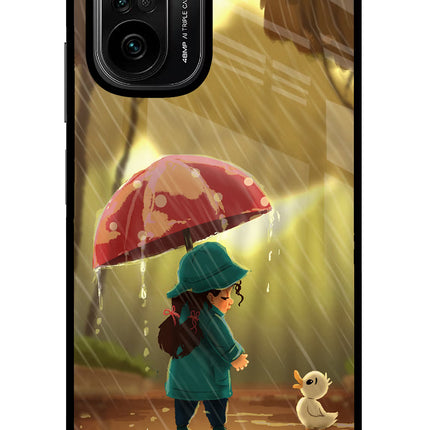 Rainy Day Mi 11X/11X Pro Glass Case Back Cover by Casekaro