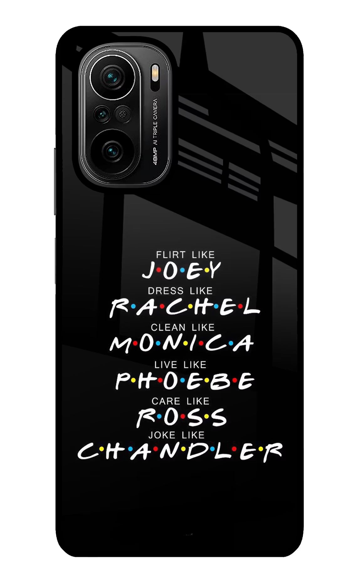 FRIENDS Character Mi 11X/11X Pro Glass Case Back Cover by Casekaro