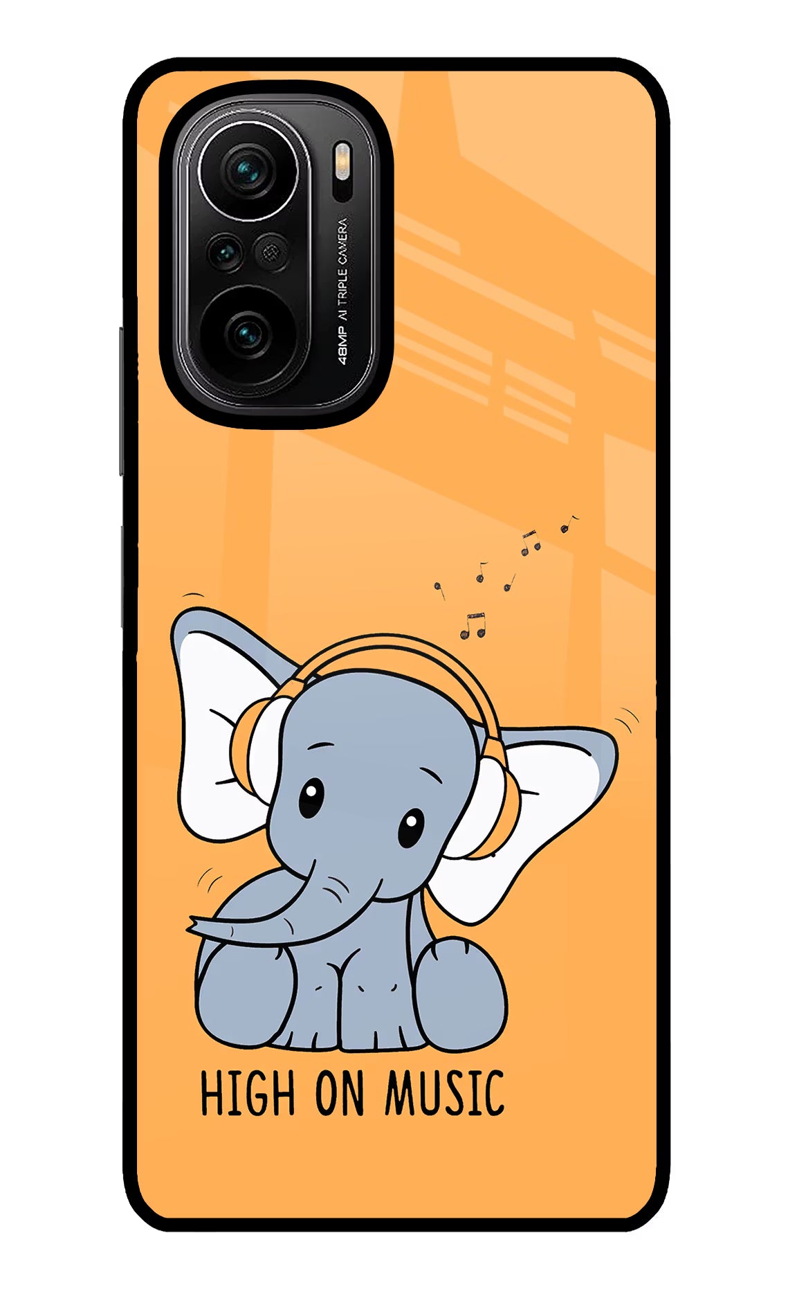 High On Music Mi 11X/11X Pro Glass Case Back Cover by Casekaro