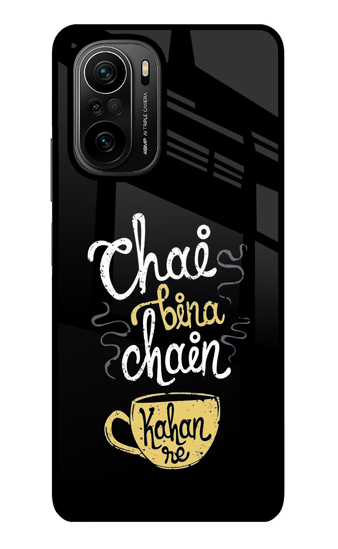 Chai Bina Chain Kaha Re Mi 11X/11X Pro Glass Case Back Cover by Casekaro