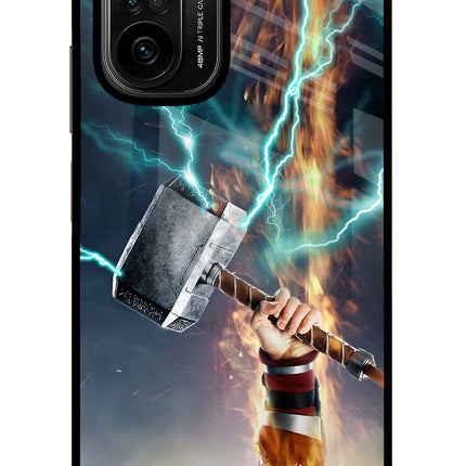 Thor Hammer Mjolnir Mi 11X/11X Pro Glass Case Back Cover by Casekaro