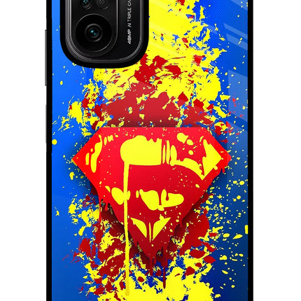 Superman logo Mi 11X/11X Pro Glass Case Back Cover by Casekaro