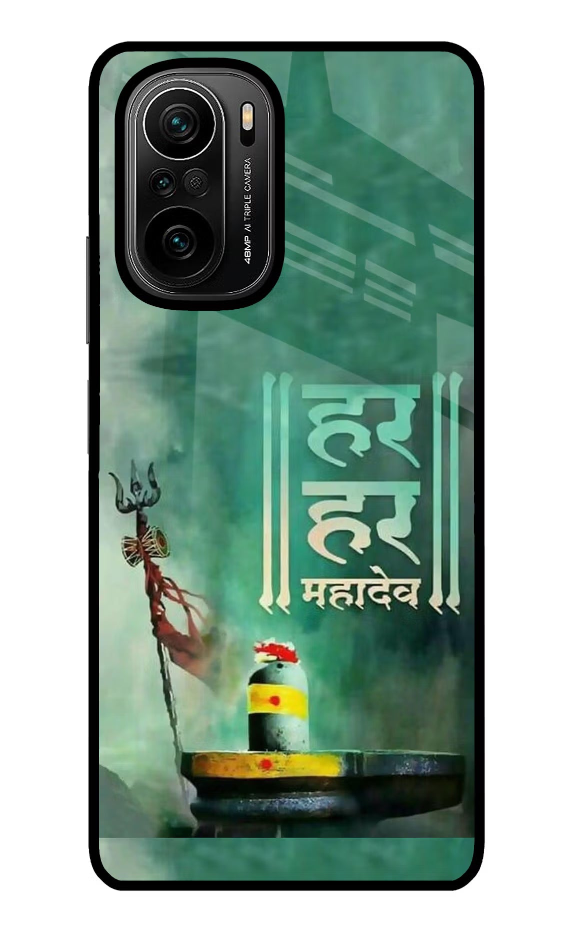 Har Har Mahadev Shivling Mi 11X/11X Pro Glass Case Back Cover by Casekaro