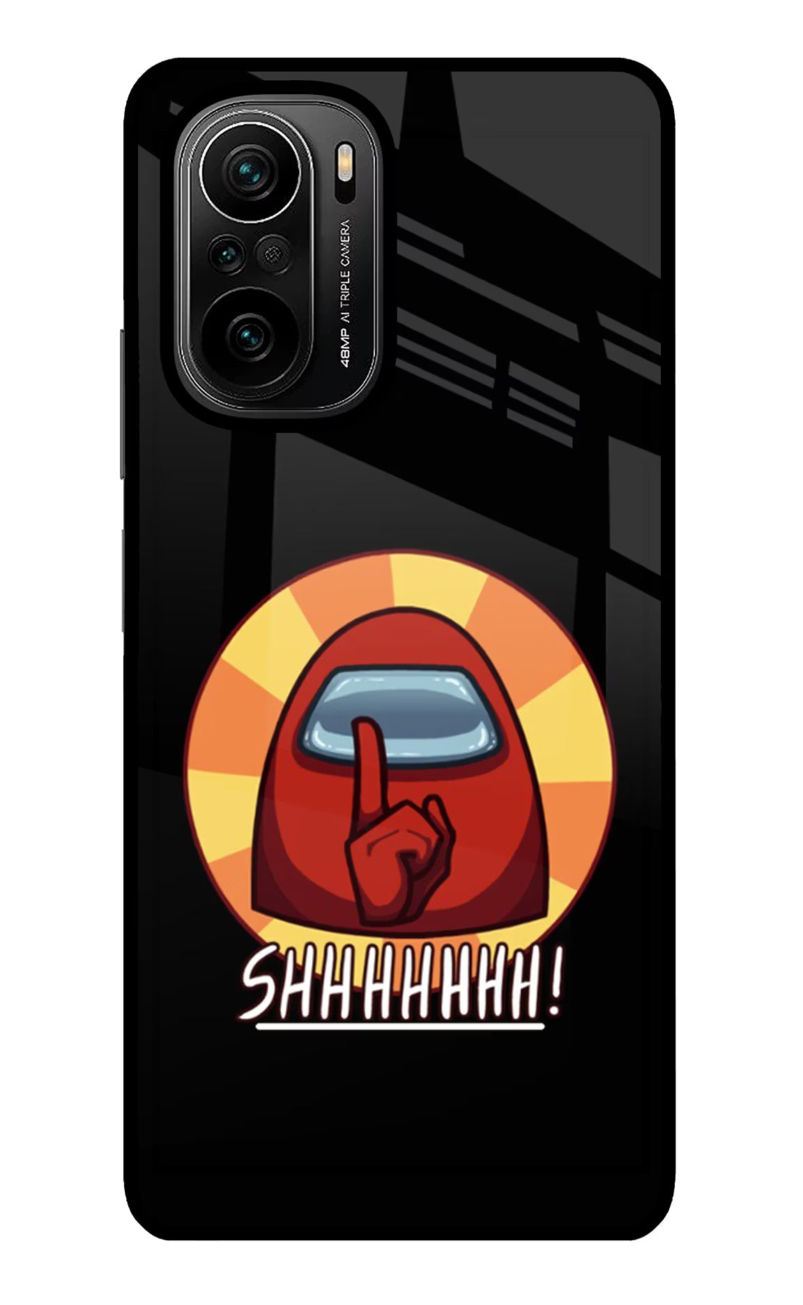 Among Us Shhh! Mi 11X/11X Pro Glass Case Back Cover by Casekaro