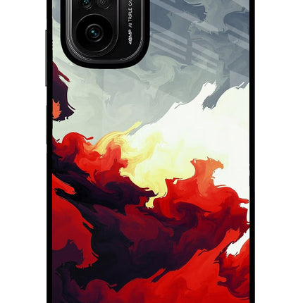 Fire Cloud Mi 11X/11X Pro Glass Case Back Cover by Casekaro