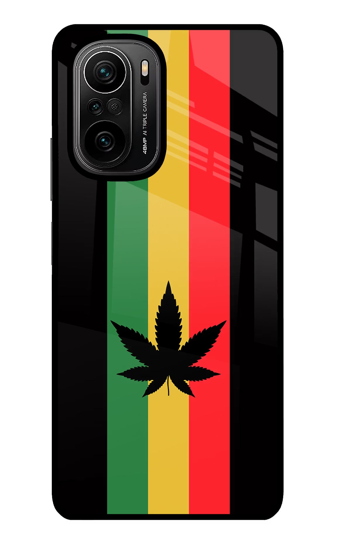 Weed Flag Mi 11X/11X Pro Glass Case Back Cover by Casekaro