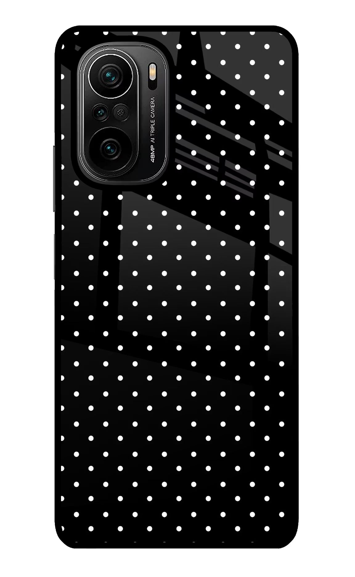 White Dots Mi 11X/11X Pro Glass Case Back Cover by Casekaro