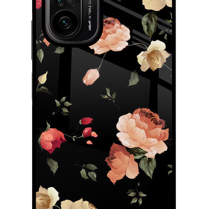 Flowers Mi 11X/11X Pro Glass Case Back Cover by Casekaro