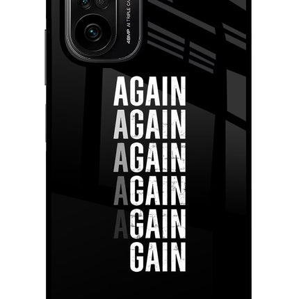 Again Again Gain Mi 11X/11X Pro Glass Case Back Cover by Casekaro