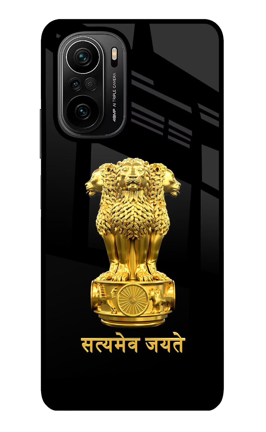 Satyamev Jayate Golden Mi 11X/11X Pro Back Cover, Glass case