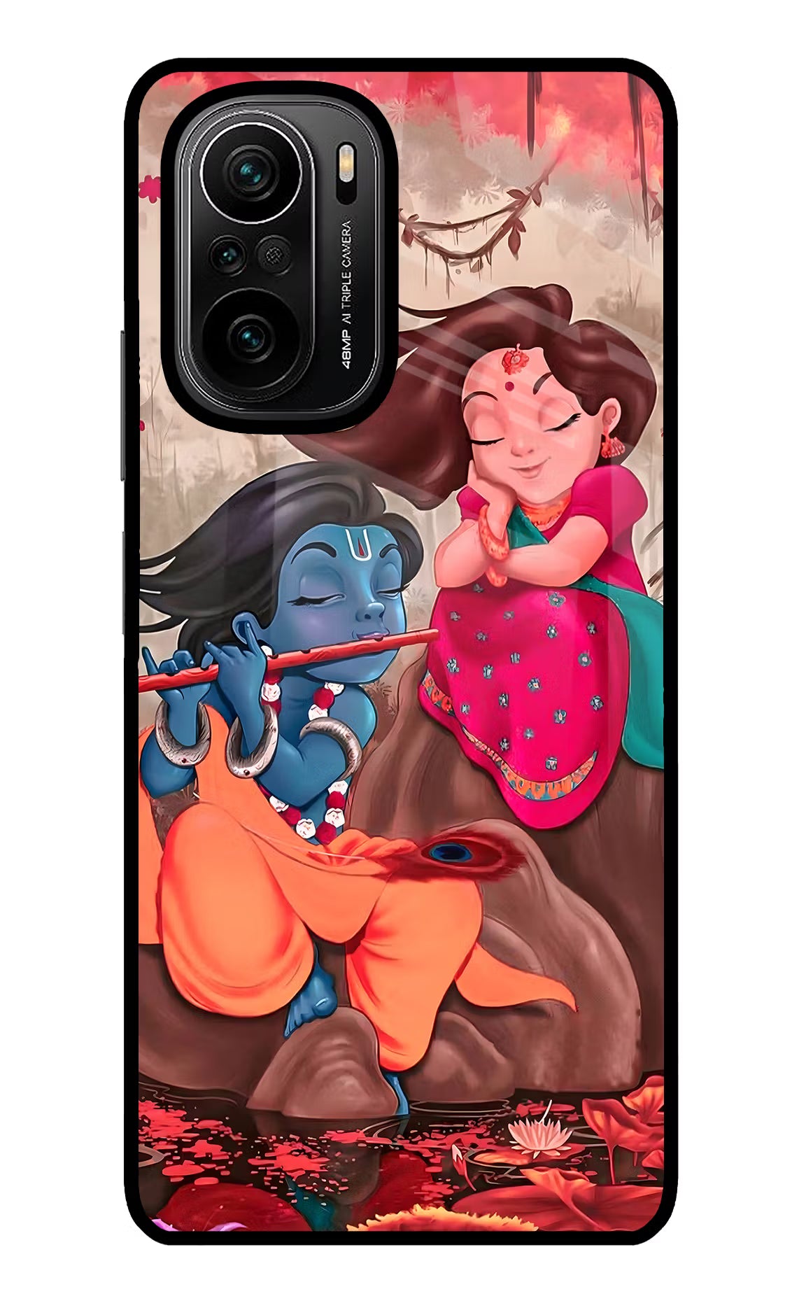 Radhe Krishna Mi 11X/11X Pro Glass Case Back Cover by Casekaro