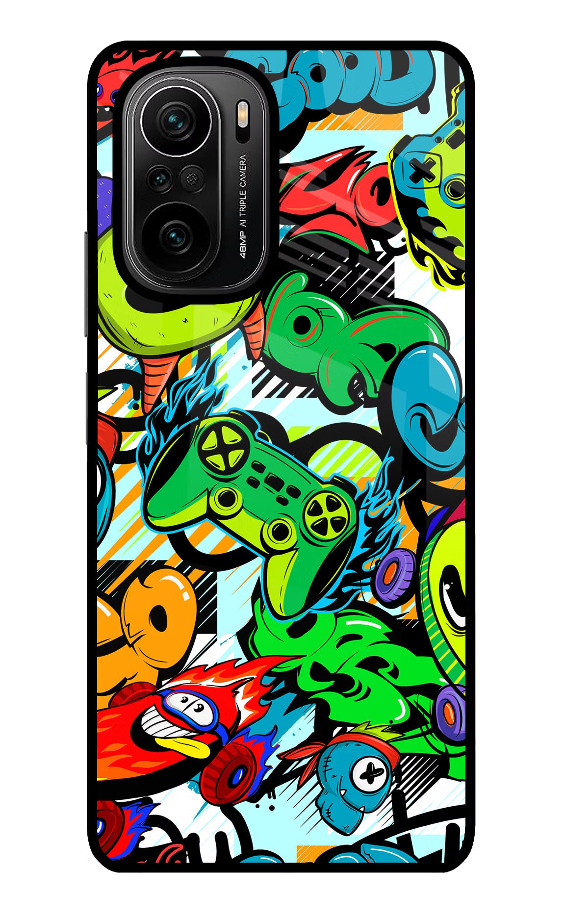 Game Doodle Mi 11X/11X Pro Glass Case Back Cover by Casekaro