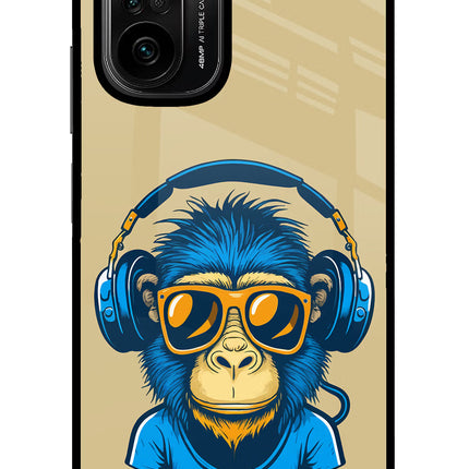 Monkey Headphone Mi 11X/11X Pro Glass Case Back Cover by Casekaro
