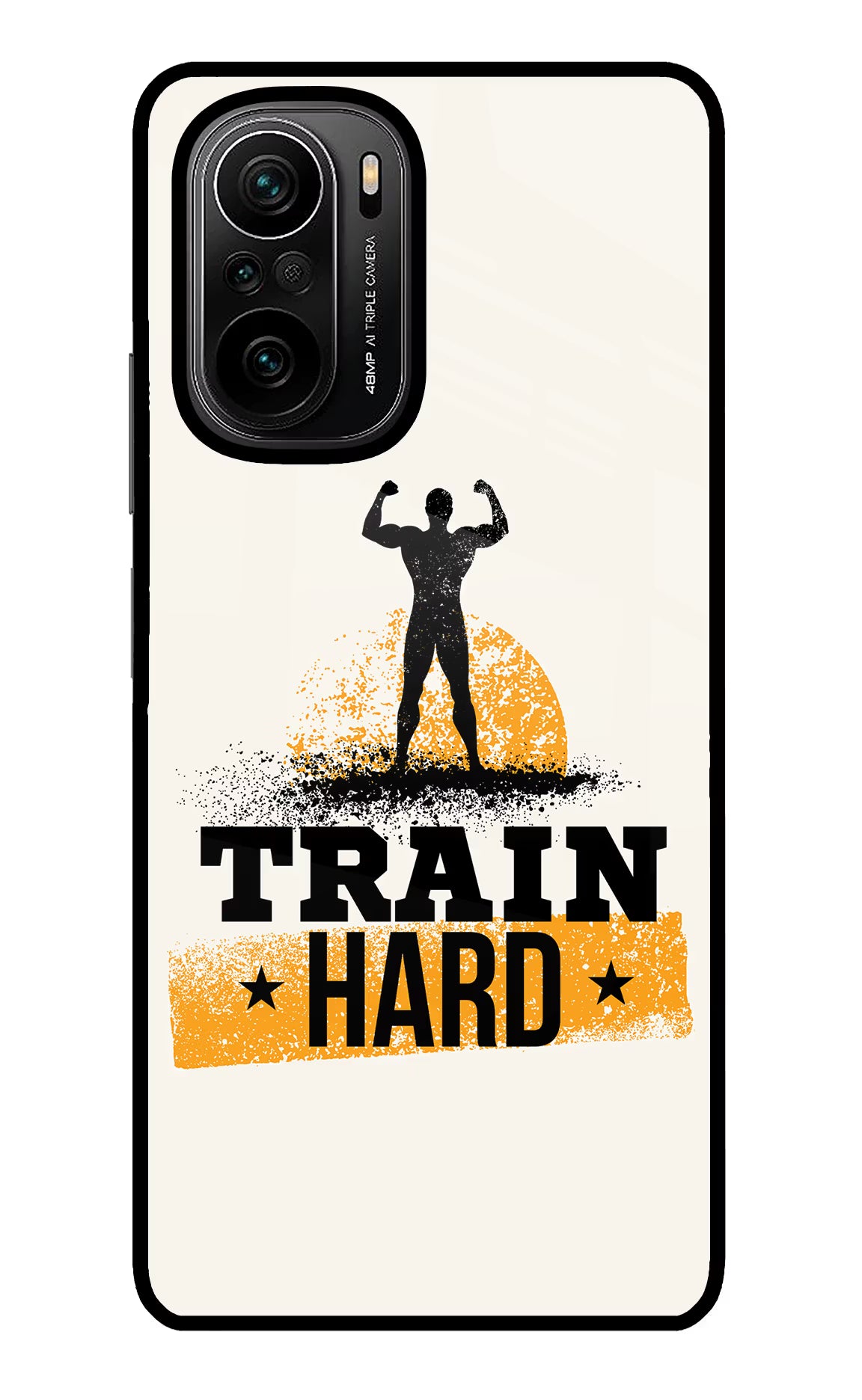 Train Hard Mi 11X/11X Pro Glass Case Back Cover by Casekaro