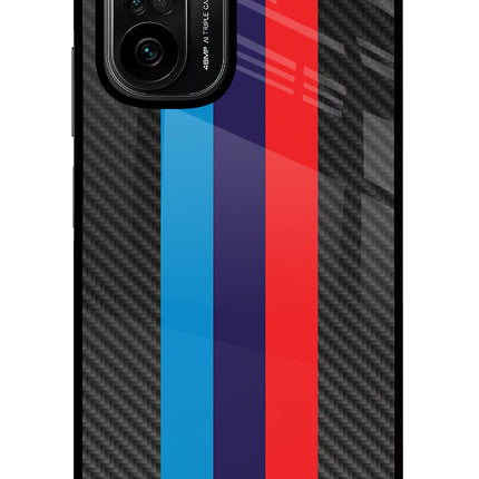 BMW Stripes Pattern Mi 11X/11X Pro Glass Case Back Cover by Casekaro