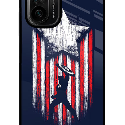 Captain America Marvel Art Mi 11X/11X Pro Glass Case Back Cover by Casekaro