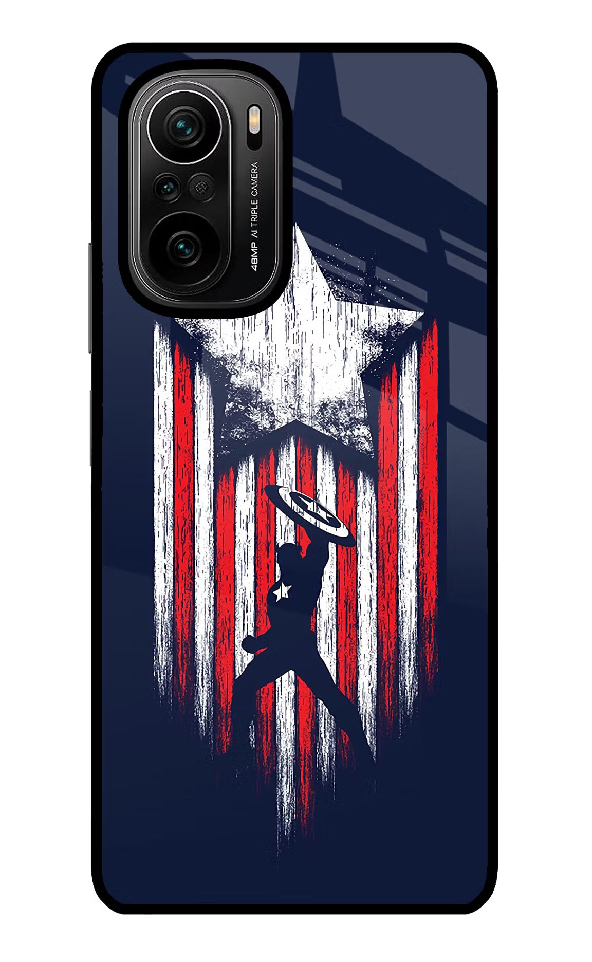 Captain America Marvel Art Mi 11X/11X Pro Glass Case Back Cover by Casekaro